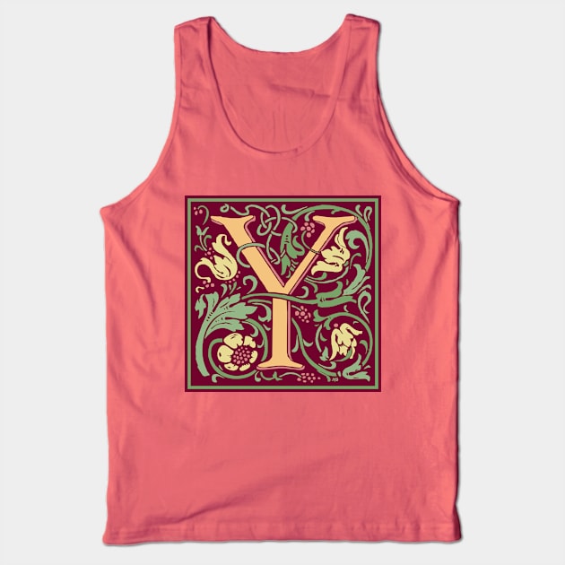 William Morris Vintage Letter Y Tank Top by MatchbookGraphics